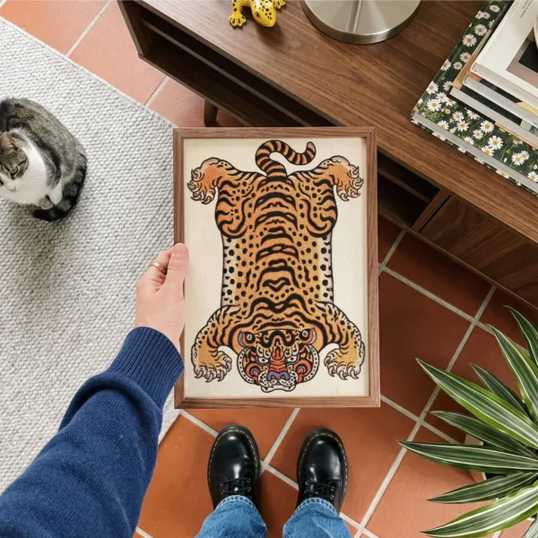Folk Tiger Art Print