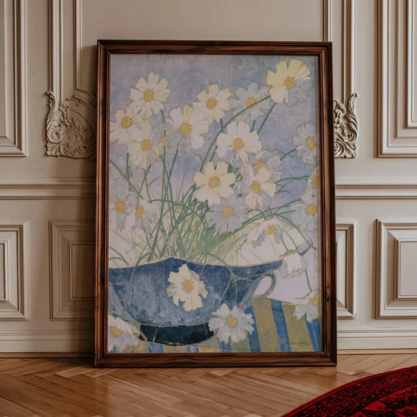 Blue Floral Still Life Print